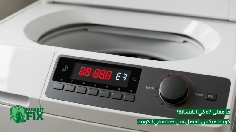 ما معنى e7 في الغسالة؟