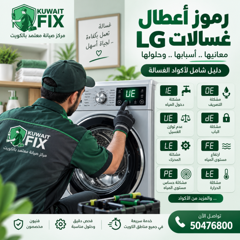 رموز أعطال غسالات LG